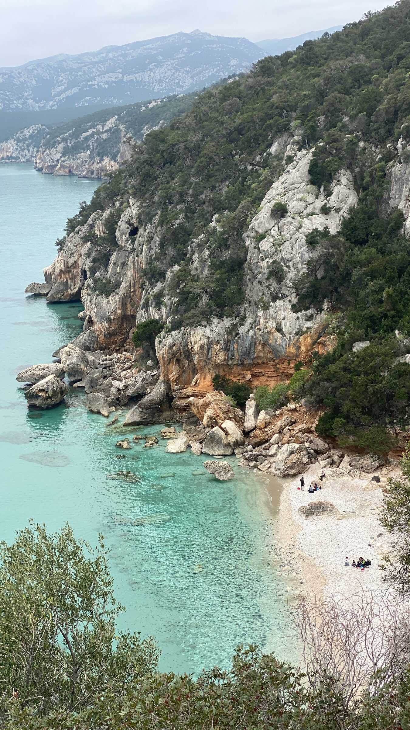 Rocky cove and turquoise water on the Sardinian coast