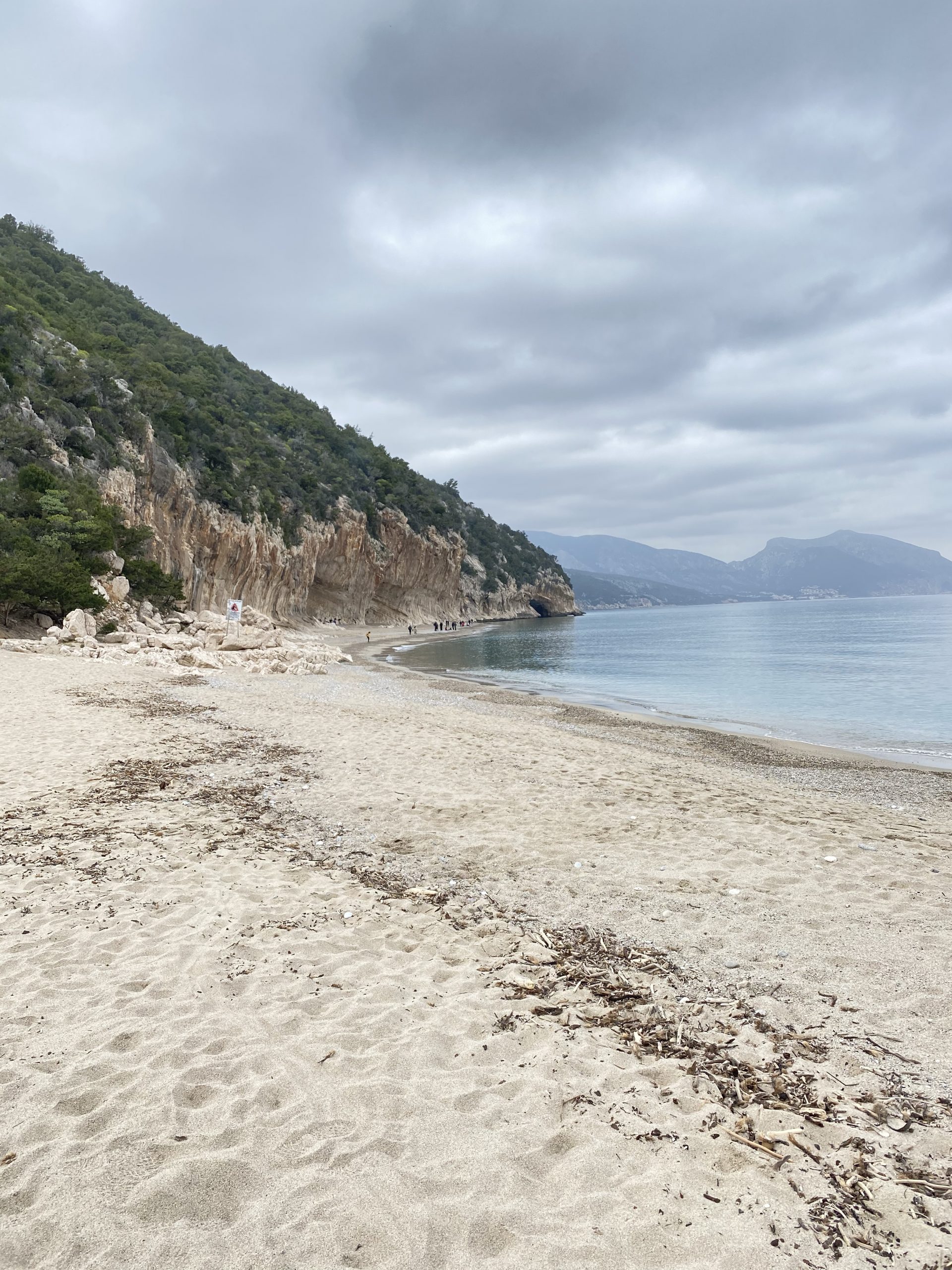 Cala Luna beach and limestone cliffs in the Gulf of Orosei, Sardinia