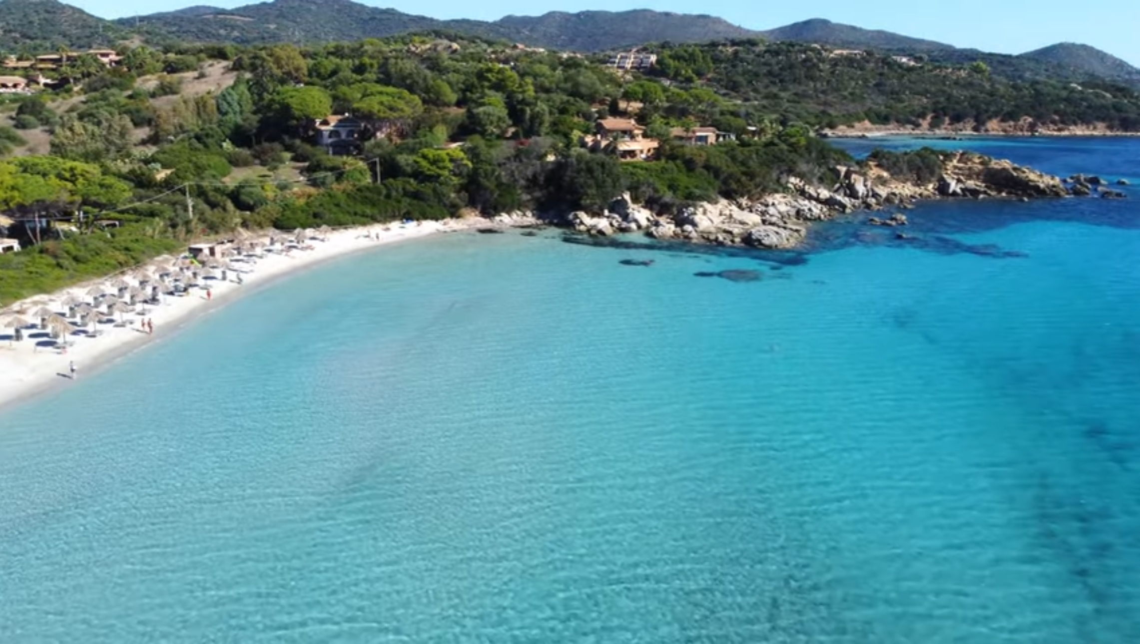 Simius Beach near the town of Villasimius in southern Sardinia