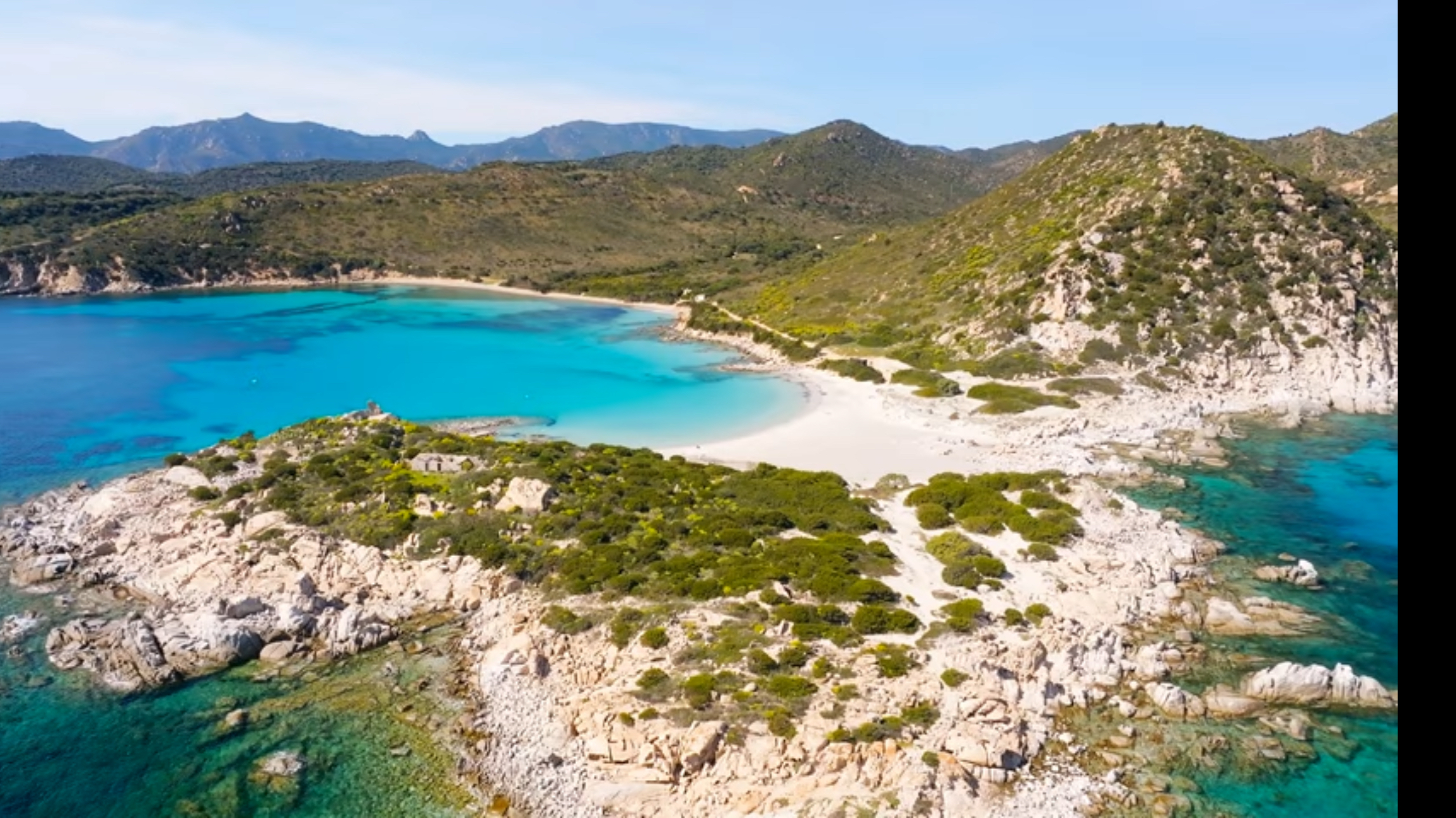 Punta Molentis beach near Villasimius in southern Sardinia